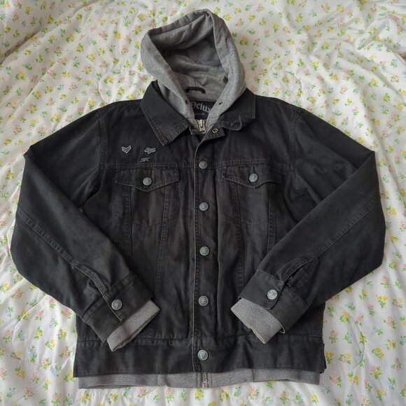 Denim hoodie-lined coat by Fox Racing - Picture 2 of 7